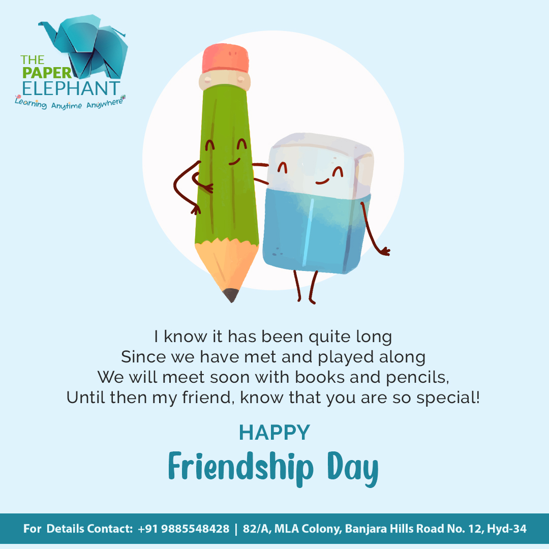 PaperElephantHS's tweet image. Finding a friend might be easy but staying friends with them is not so easy. Friendship demands mutual contributions and efforts…. #HappyFriendshipDay

#FriendshipDay