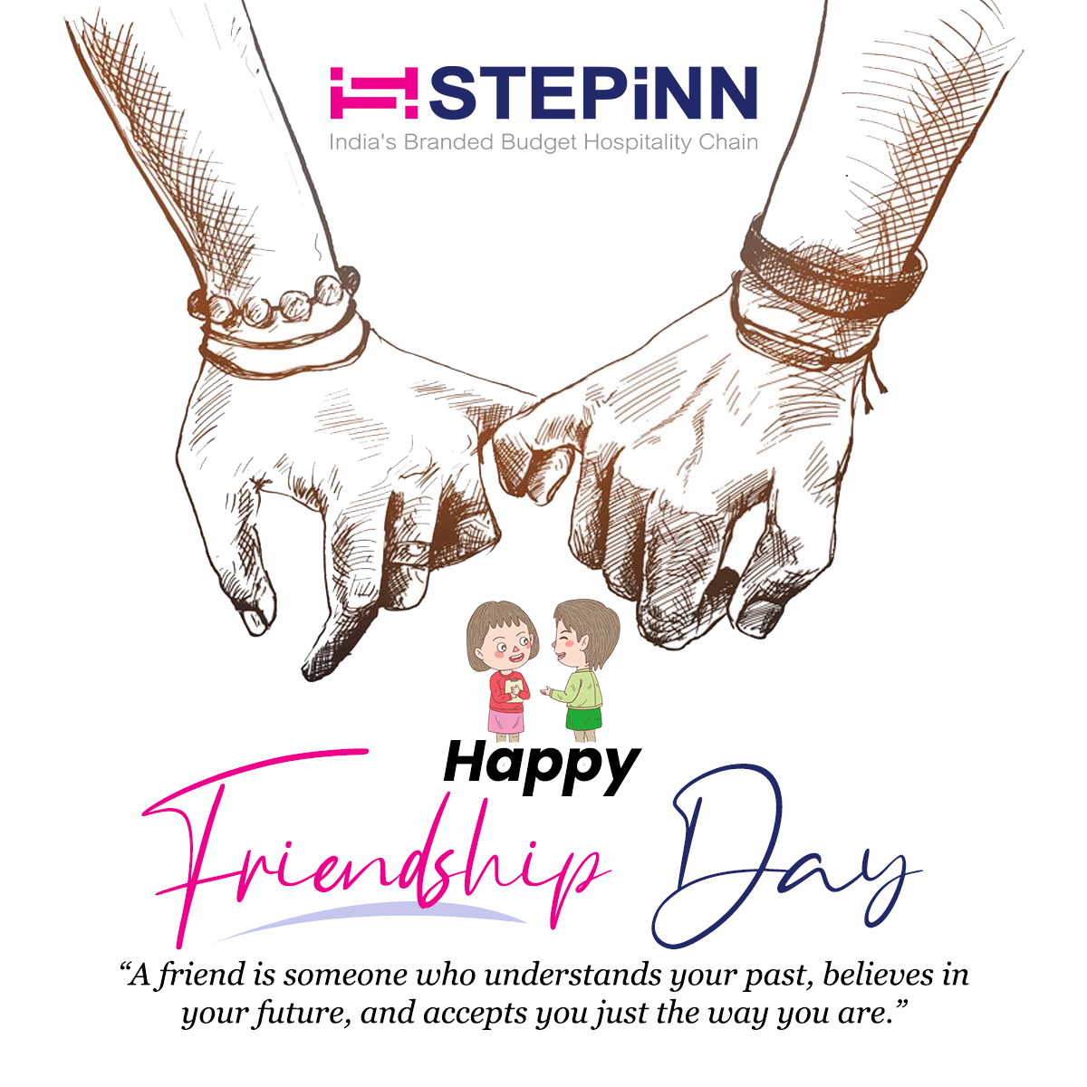 StepinnHotel's tweet photo. 🫂 Friendship is priceless.
💞 Happy Friendship Day!
#STEPiNN #STEPiNNhotels #friendshipday #friendshipday2021 #friends #love #life #truefriends https://t.co/nJ458QS9GA