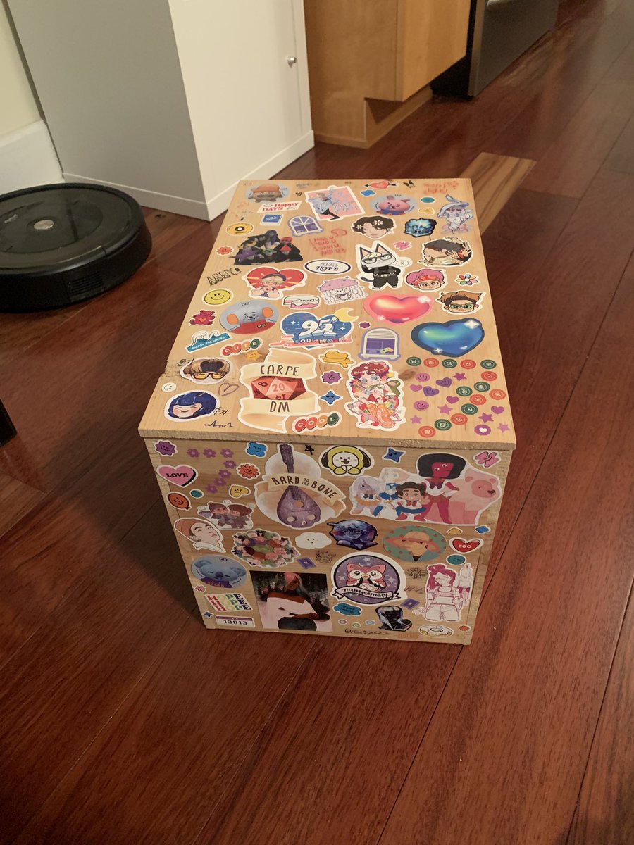 vdarkvwild's tweet photo. covered my box of memories with a bunch of stickers to make it cuter and i think it worked 🥺 https://t.co/tAjv6Jxf0K