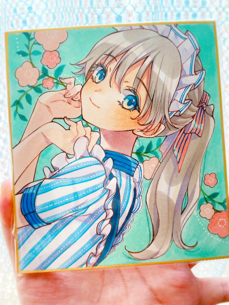 手描きイラスト 色紙 コピック