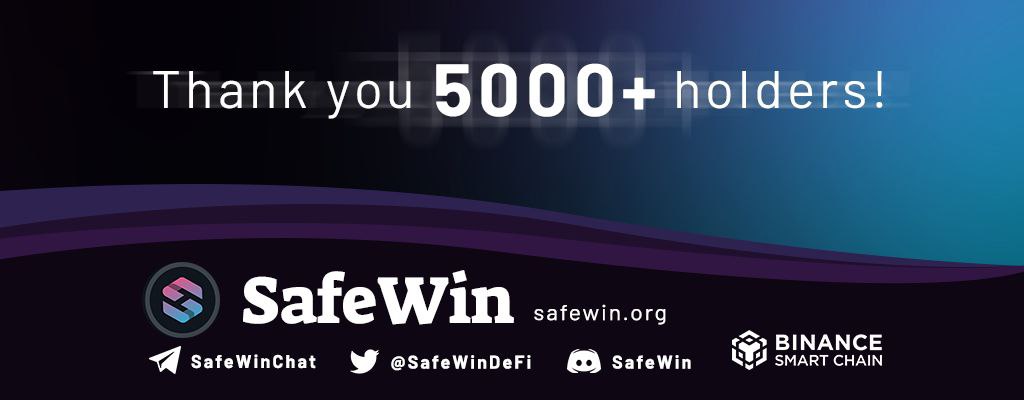 5000 holders....thankyou to everyone who is involved and thankyou to the best community 🥳🥳🥳🥳
#safewin #jointherevolution