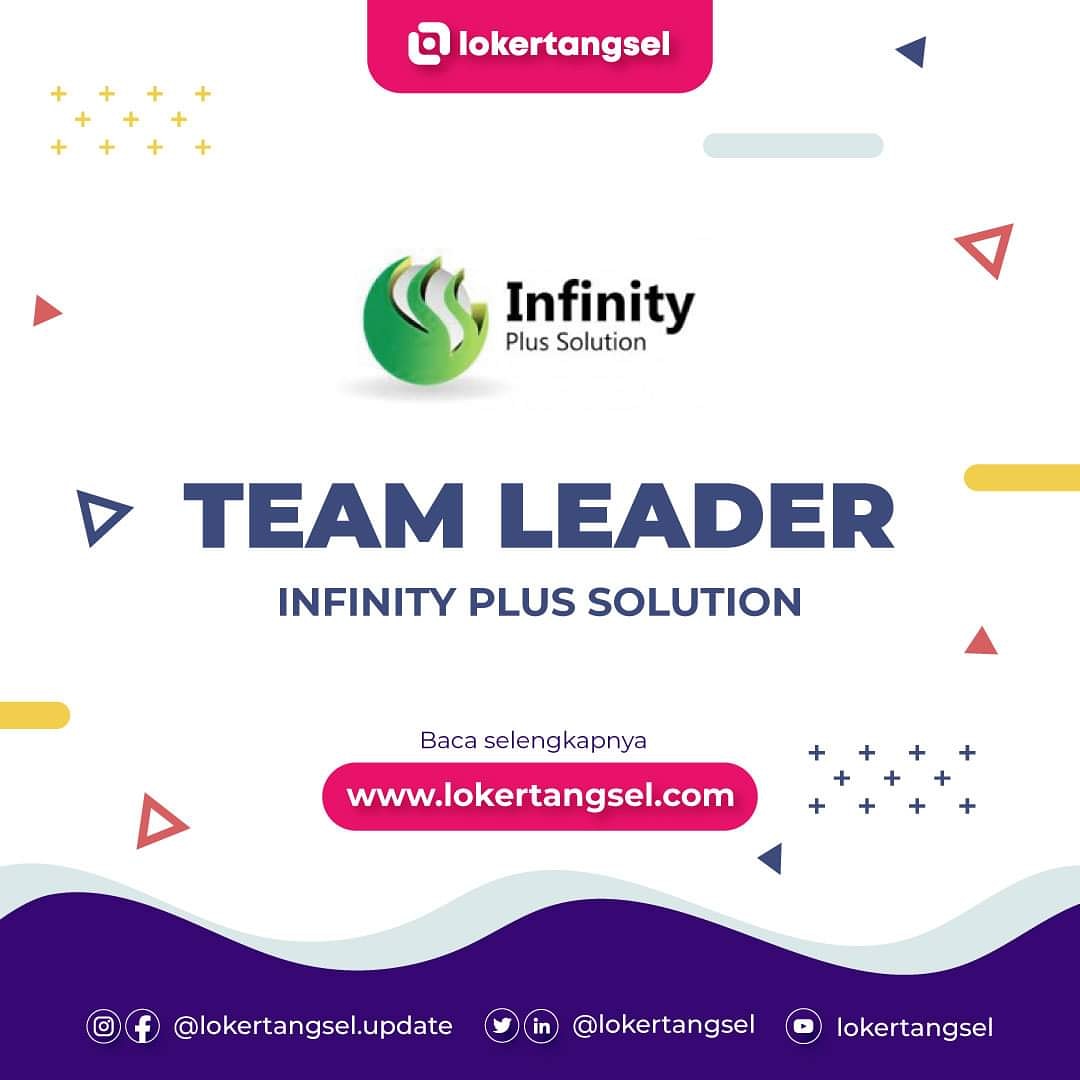 lokertangsel's tweet photo. Infinity Plus Solution
sedang membuka lowongan kerja untuk posisi
"Team Leader"

Pendidikan minimal SMA, dengan usia maksimal 32 tahun.

Info Selengkapnya
https://t.co/h5EQ3eGkEy

#lokertangsel #loker #lowongankerja #lokerjakarta #infoloker #lokerindonesia #lokerterbaru #lowongan https://t.co/Rjm7Ul4yhi