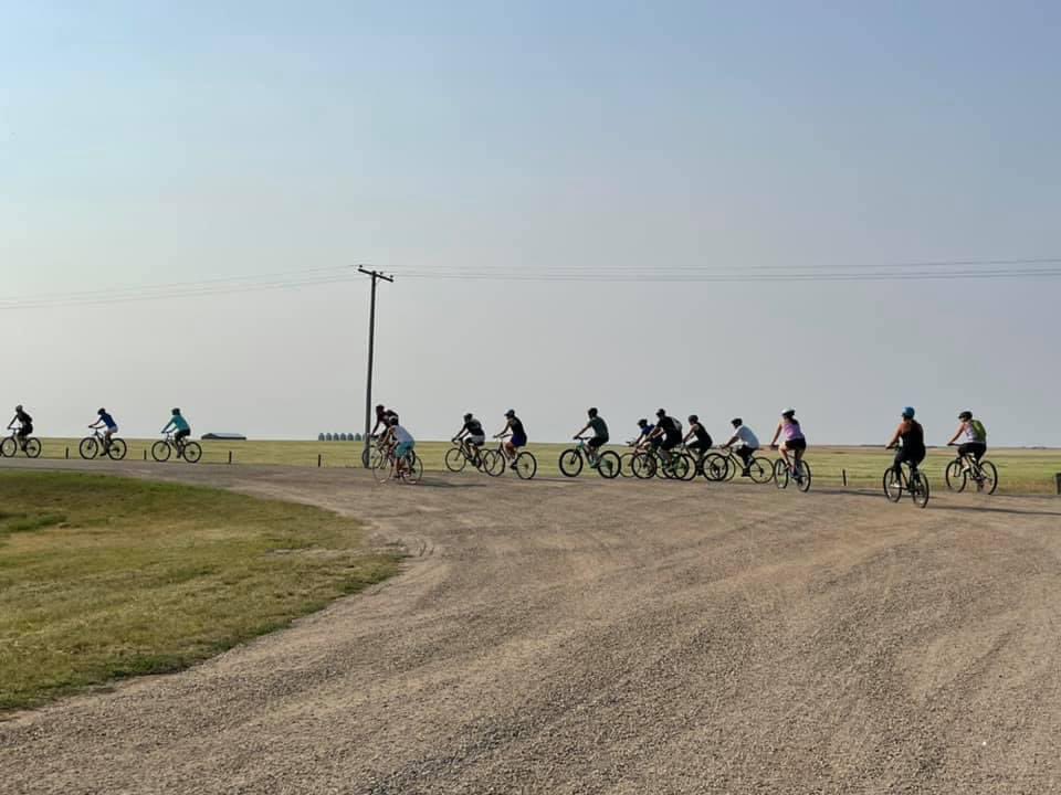 SeCanLauren's tweet photo. My dream came alive- Bike Lucky Lake to Rhurst Ferry (20km), Swim across #LakeDief (2.1km), Run to Riverhurst #Sask (4km) had the BEST day for it ☀️ #DiefenbakerDash2021 #triathlon #prairietriathlon 26 Total, 13 ppl swam across the lake. Amazing volunteers 🤗 #firsttriathlon https://t.co/u2BPcBSFmh