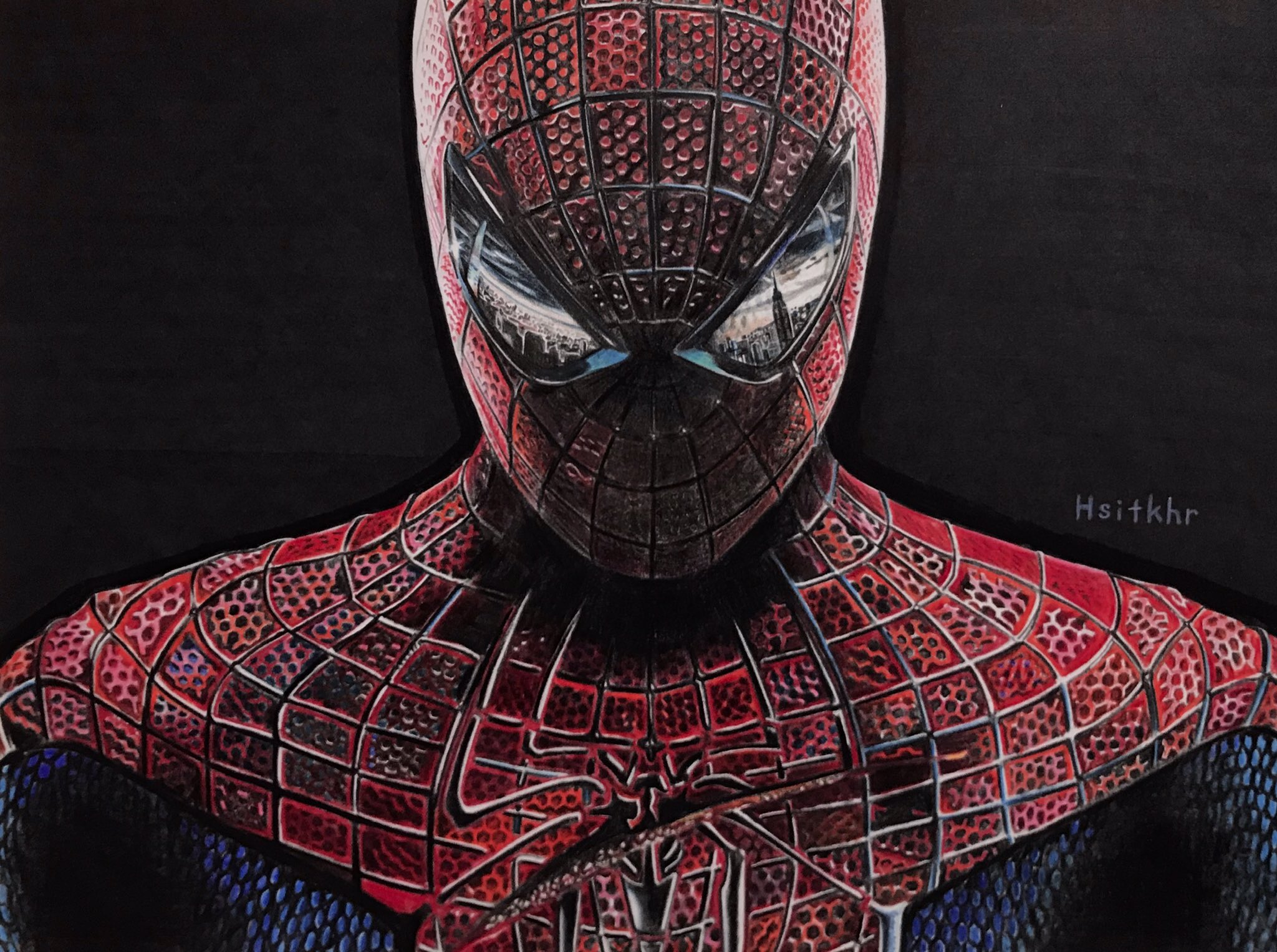 تويتر Taka على تويتر アメイジングスパイダーマン模写 おかげさまで 100いいね越えました 記念と言っちゃなんですが 当時のメイキングでも載せておこうかなと思います この絵は背景だけコピックの黒を使いました アメイジングスパイダーマン 模写