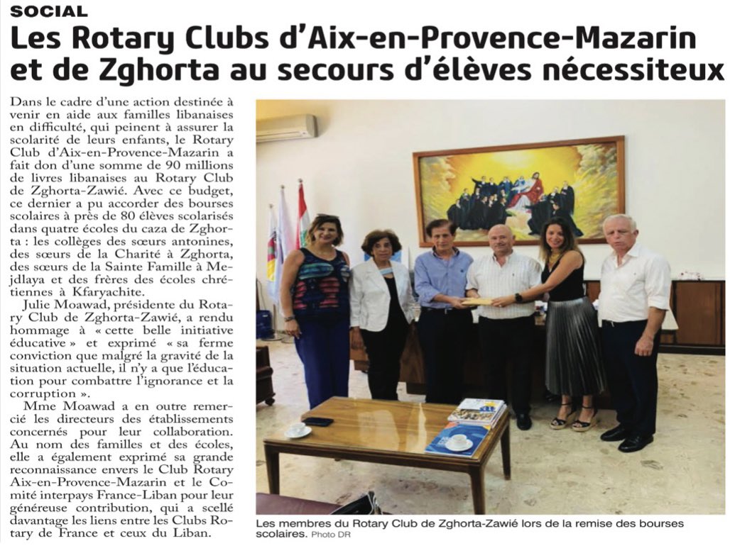 Rotary Club Zgharta Zawie tweet media
