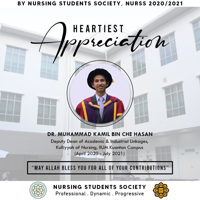 IIUM_NURSS's tweet photo. [HEARTIEST APPRECIATION]

Thank you and may Allah bless all of you for your contributions. Best wishes for future endeavors.

Besides, we wish to congratulate our new kuliyyah administrative members. May Allah ease your journey ahead!

Wassalam. https://t.co/Z7gcgJJRAY