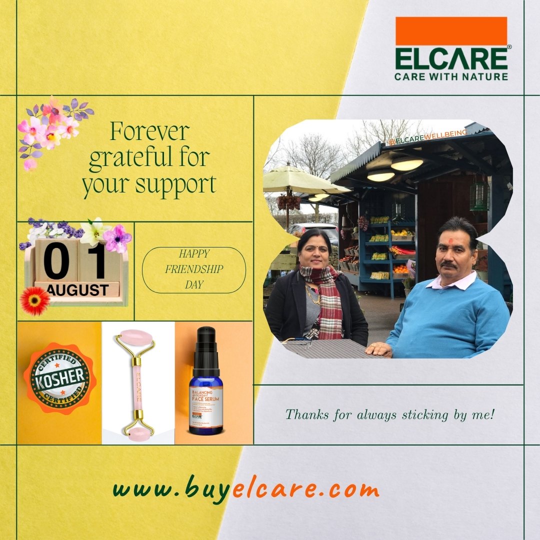carewithelcare's tweet photo. Happy Friendship Day!
Celebrated on the first #Sunday of August.
Avail of our #promotional regimes, #offering 100% natural #beauty &amp; #skincare #products to celebrate this day with your dear ones to honour #friendship.

#Buyelcare #ElcARE #news #india #startup #magazine #femina https://t.co/hBfpyduS0Q