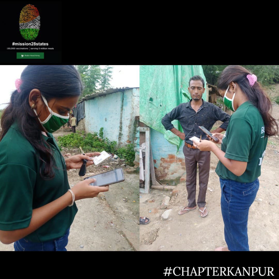 rha_india's tweet photo. #Mission28States update 

Robins in Uttar Pradesh campaigning to create #vaccine awareness amongst the citizens! 

Go get your jab! 

#GetVaccinated #RobinhoodArmy #OneIndia #Covid19IndiaHelp #Meerut #Kanpur https://t.co/ojXua5QFgA