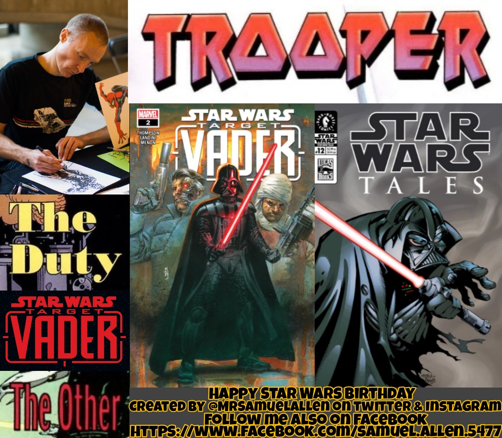 MrSamuelAllen's tweet photo. Happy Birthday to @mccreaman, he worked as penciller on comics #Trooper, #TheDuty in #StarWarsTales12, #TheOther & cover artist on #TargetVader2. Follow him also on Instagram https://t.co/hlxkv1YYsJ. May he have a good one. https://t.co/Njg94JkDSi