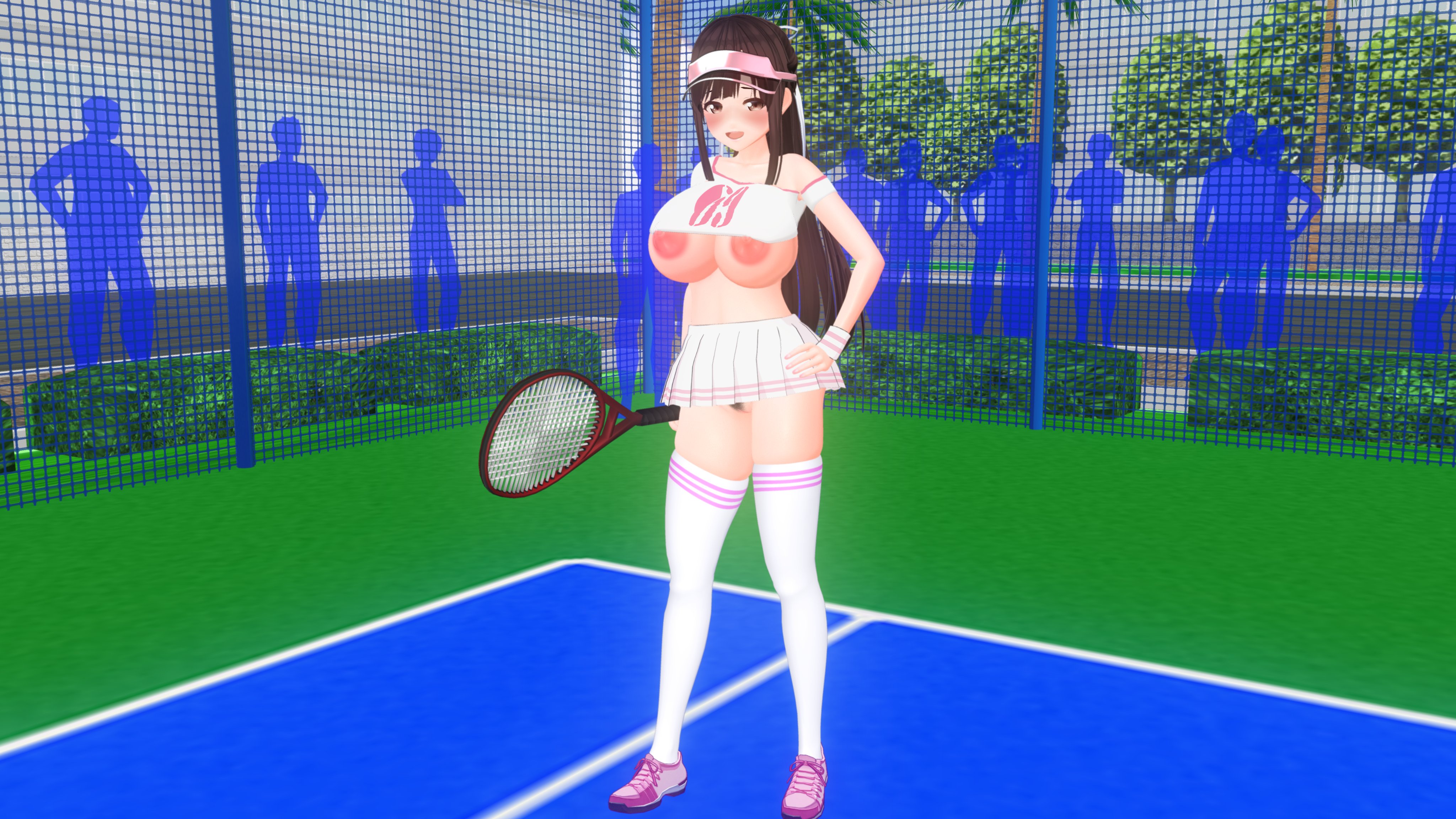 テニス　ノーパン　エロ エロテニスウェアＩＩ ノーブラノーパンで超ミニテニスウェアを着て部活を参加する七華 おっぱいもおマ〇コもまる見えている  しかもアナルビーズを入れている 動きが激しくてアナルビーズが。。。 この後↓ （https://t.co/KDsUQrPqP7） #COM3D2  #露出 ...