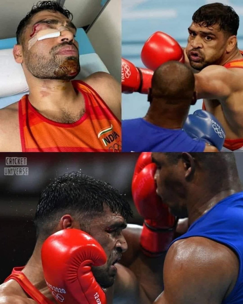 VIPERoffl's tweet photo. Bro Satish Kumar 🙌With 7 stitches you went into the fight with World No. 1 &amp; you showed a lion's heart. 

You're a marvel!! Made us proud, champ !! Your time will come 💪👊Take a bow!! 

#SatishKumar  #Olympics #Tokyo2020 #Boxing https://t.co/MI9CYGR94A