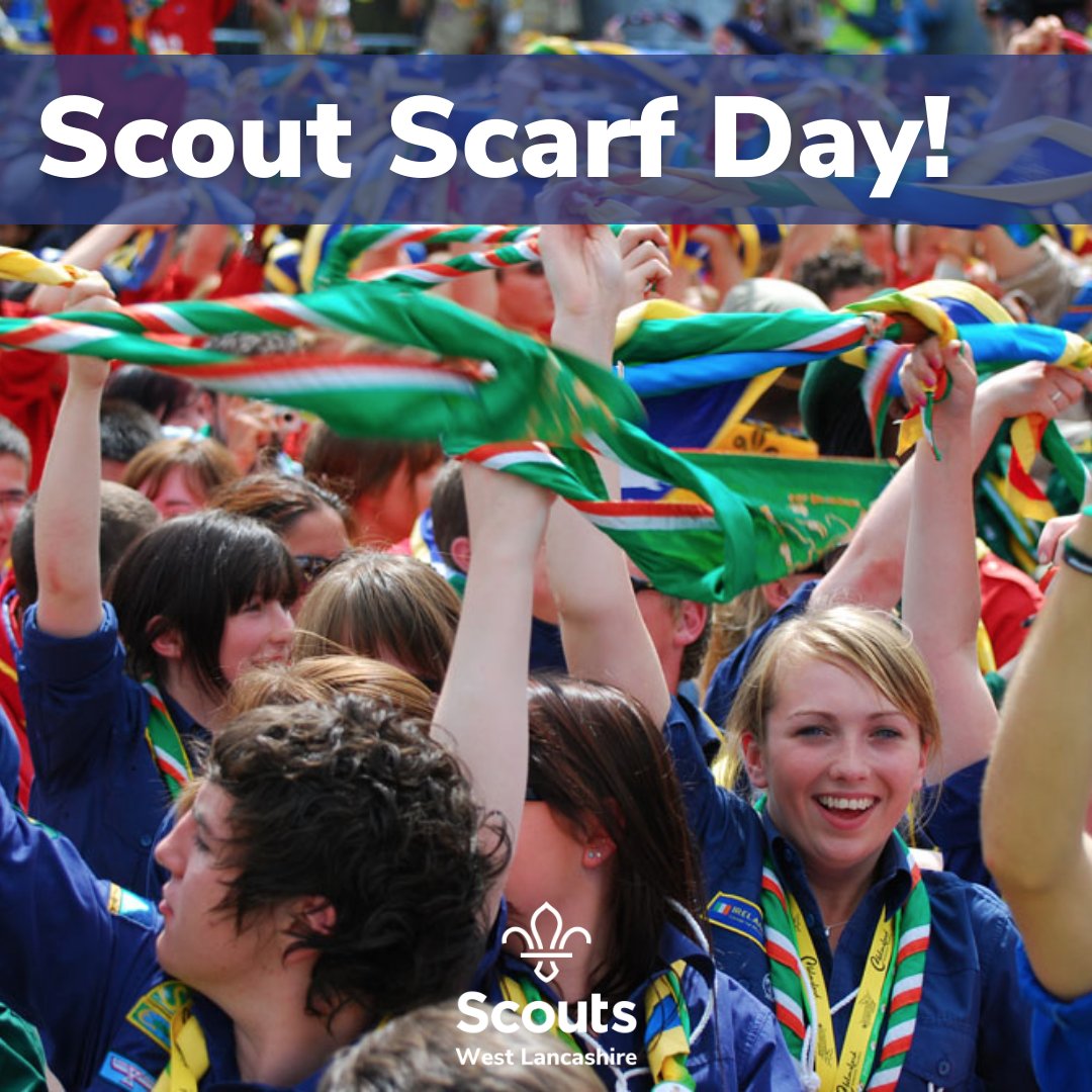 WestLancsScouts's tweet image. Happy Scout Scarf day! 🎉

Send us your pics of you repping your Scarf with normal clothing today! 😁