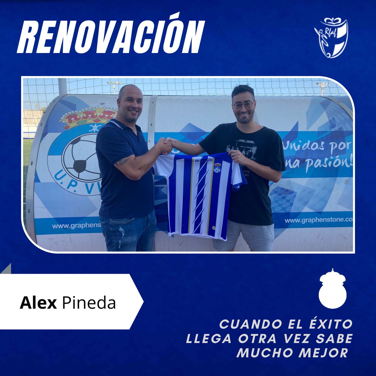 Renovado 🔵⚪️
-
ALEX PINEDA renueva una temporada más con el UP VISO.

El futbolista visueño se decanta por el proyecto blanquiazul. Una pieza básica para dotar de músculo y calidad a nuestro centro del campo. 

Tenemos PROFESOR para rato !!! 👨‍🏫 😉
-
#OrgulloVisueño #SienteAzul