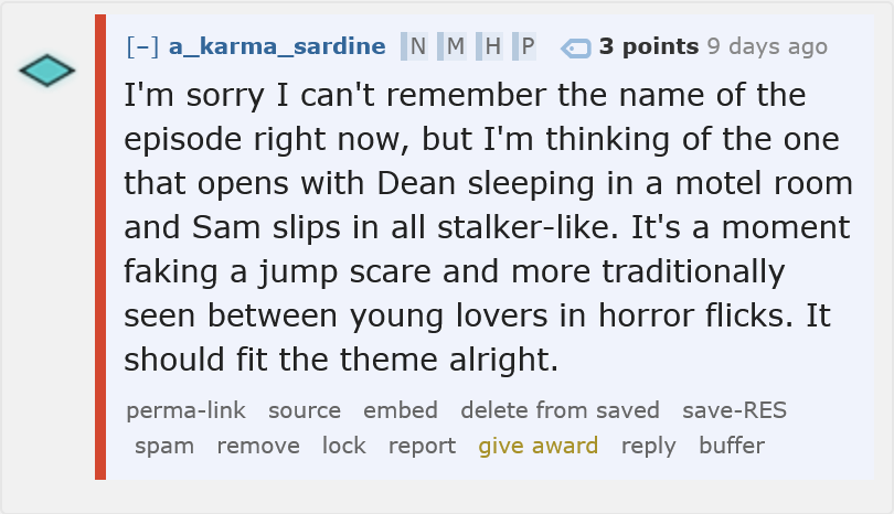 fandomnatural's tweet photo. Anyone remember the episode? We'd like to add it to our rewatch list for August.

Find the reply on the sub https://t.co/2WLiHxJ4wv

#Supernatural https://t.co/N42Kdvf8Cy