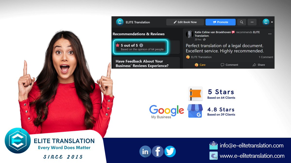 translate_elite's tweet photo. 𝗖𝗼𝗻𝗴𝗿𝗮𝘁𝘀 𝘁𝗼 𝗘𝗟𝗜𝗧𝗘!
With the highest quality of work and very responsive customer service provided, ELITE has gained its clients trust.

𝗚𝗘𝗧 𝗔 𝗤𝗨𝗢𝗧𝗔𝗧𝗜𝗢𝗡
☎️ 017 709 701 / 093 709 701
🌐 https://t.co/eJ2fTvfnDc
📩 info@e-elitetranslation.com https://t.co/i39omyXvC1