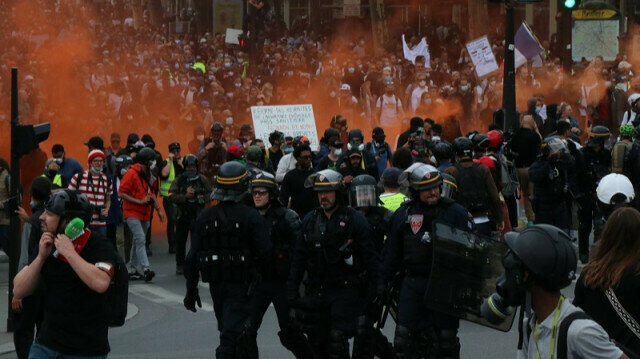 Антикоронавирусные протесты во Франции. 31.07.2021 