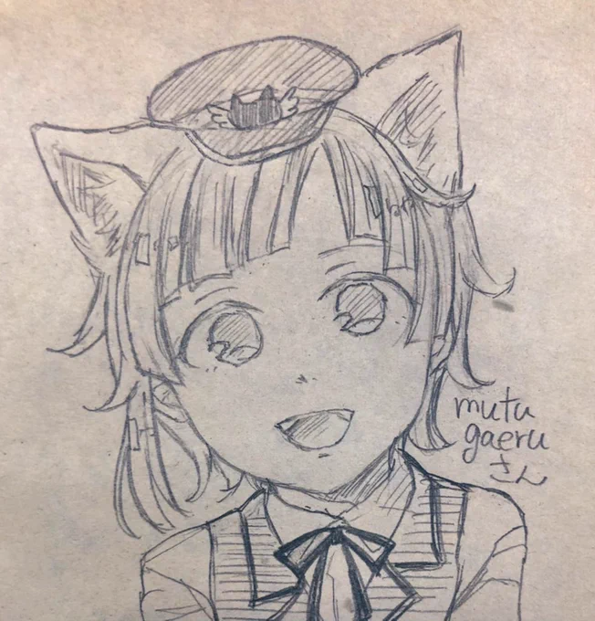 10🌟むつがえさん🌟
元絵が可愛くて可愛くてやりたい放題可愛く描きました🐾
正面描けないマンなので電灯で透かしながらなんとか……笑
修行になりました!! 