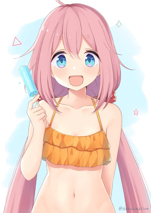 水着なでしこちゃん!
#ゆるキャンΔ #各務原なでしこ 