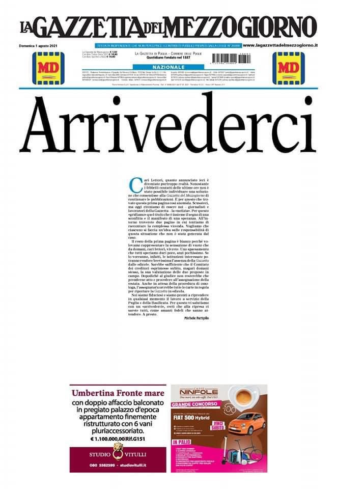 #GazzettaDelMezzogiorno
 Un pezzo di storia del giornalismo italiano da difendere e rilanciare.