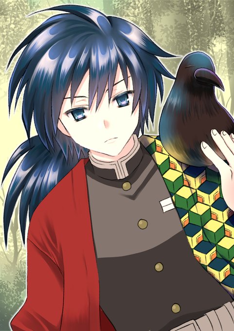囲炉裏庵（いろりあん）さんがTwitterに投稿した冨岡義勇(鬼滅の刃)のイラスト。