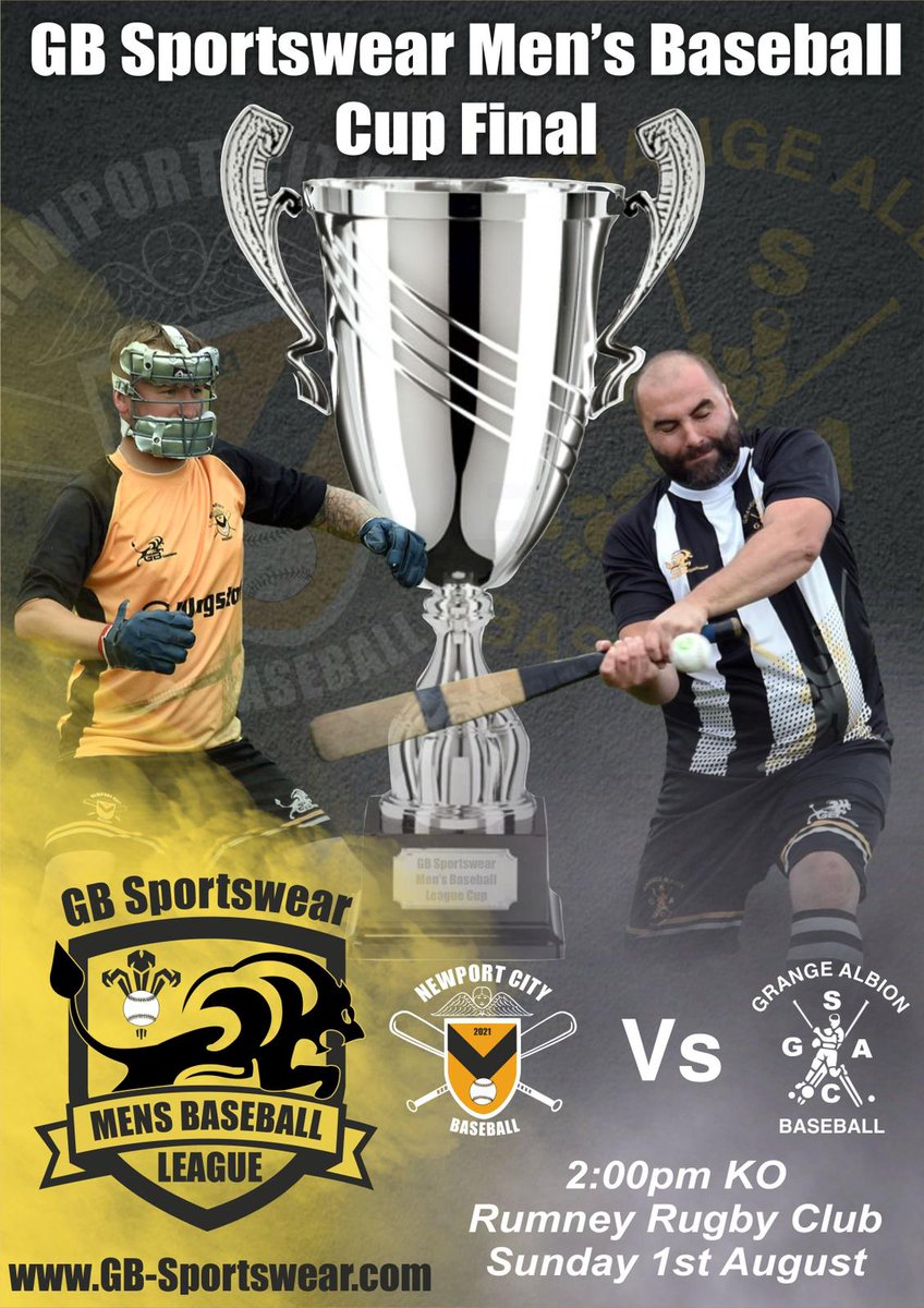 baseballwales's tweet photo. Game day. @GB_Sportswear mens baseball cup final, 2pm at Rumney RFC ground.
Grange Albion v Newport City
First mens cup final in 5 years, please show your support #welshbaseball #cardiffbaseball #newportbaseball #gbsportswear #baseball #schoolsbaseball #welshsport #sportwales https://t.co/fwvDzJrr38
