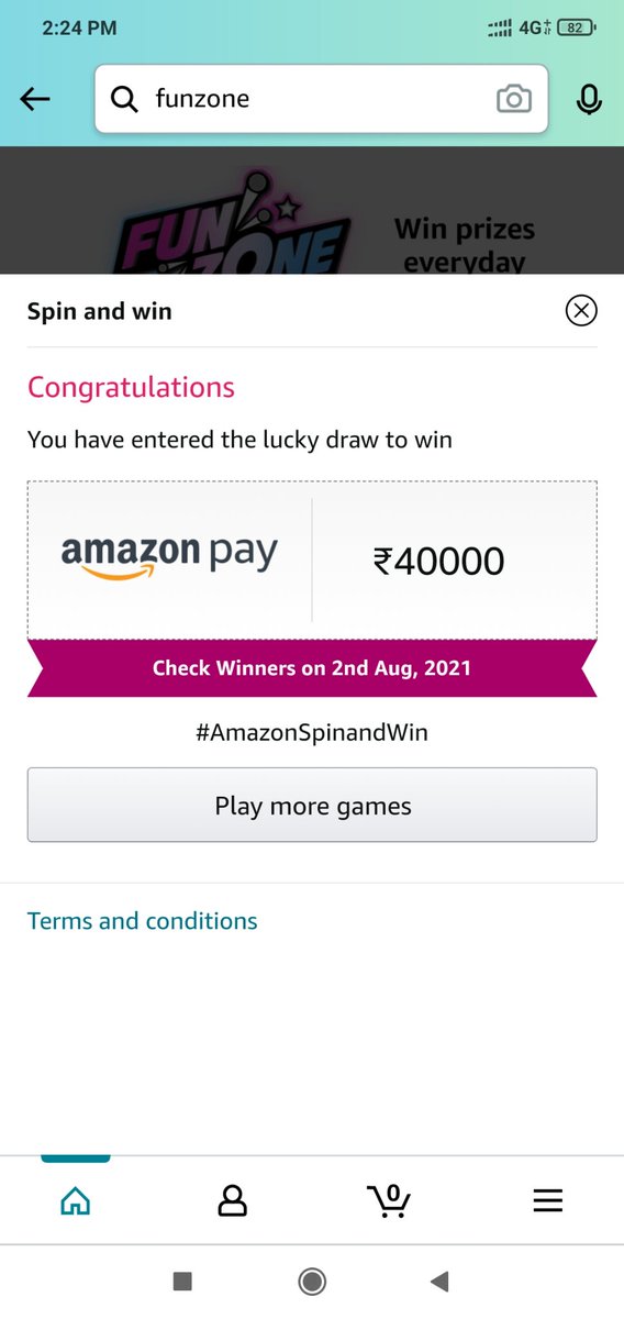 #AmazonSpinandWin <a href="/amazonIN/">Amazon India</a>
