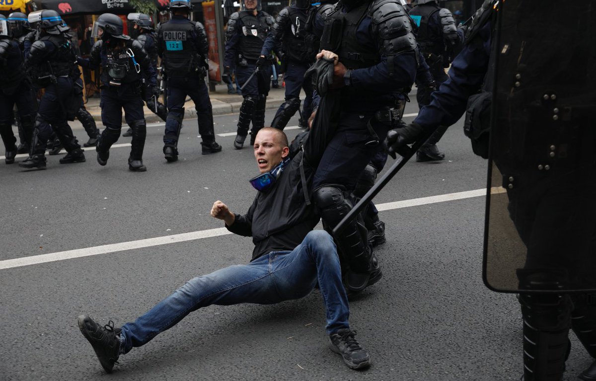 Антикоронавирусные протесты во Франции. 31.07.2021 