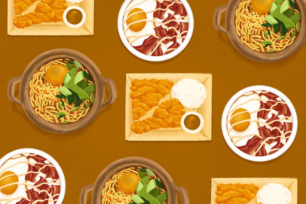 planthoomahn's tweet image. pre-pandemic food i've been missing lately 😥

mr. ramyun 🍜 ministop chicken 🍗 ate rica's bacsilog 🥓🍳 #artph