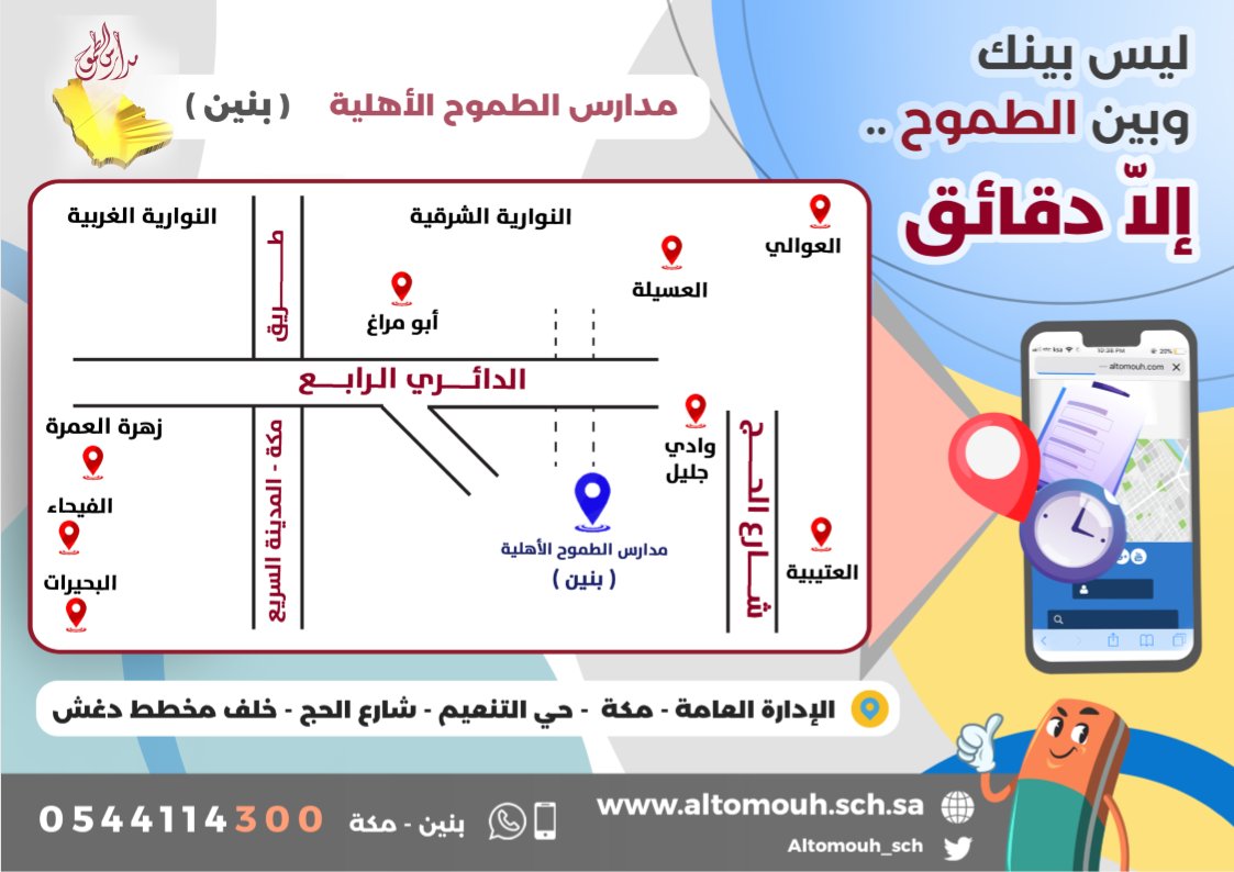 Altomouh_sch's tweet photo. تعليمنا مستمر ومتميز ..
#مدارس_الطموح_الأهلية
#طموحٌ_للريادة https://t.co/iTDkJsHWhk