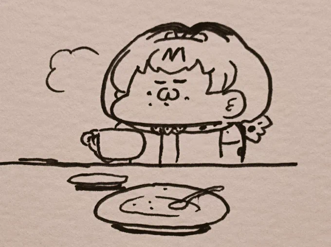 カレー後のコーヒー 