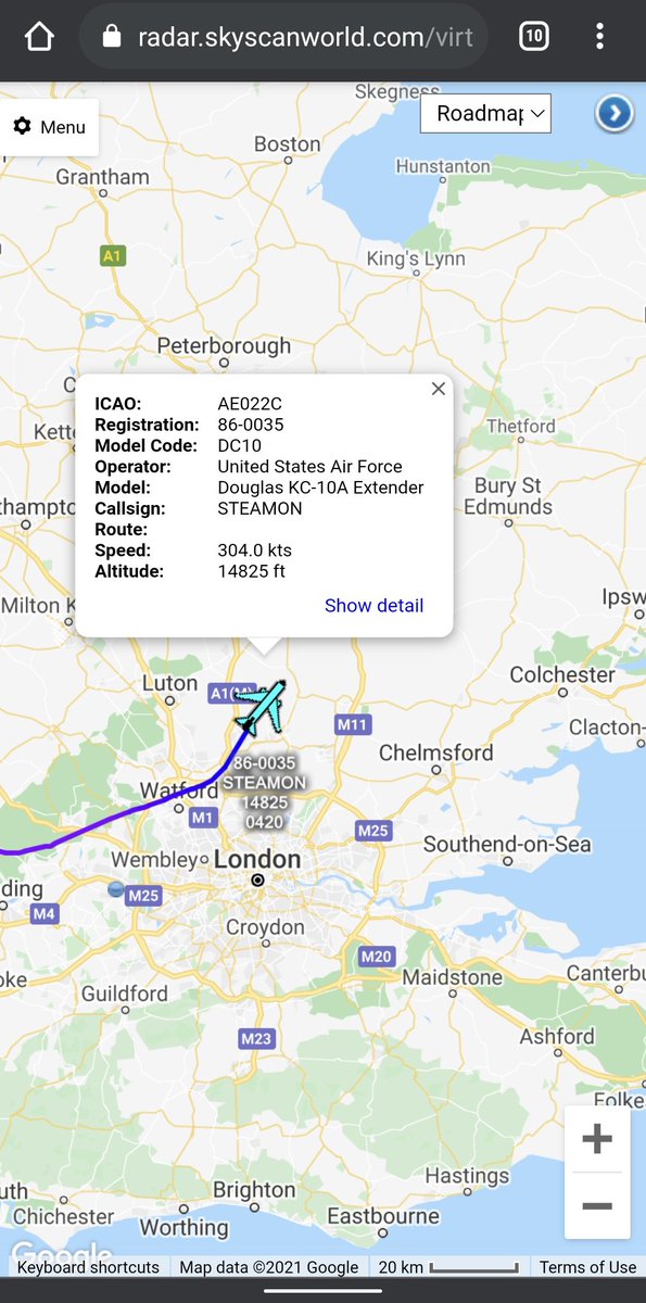 scan_sky's tweet photo. #USAF - KC-10A Extender - 86-0035 - #STEAMON

Inbound To RAF Mildenhall 🇬🇧 🇺🇸

Displaying A Very Unusual Callsign "STEAMON" - Working RAF Mildenhall With #RCH435. https://t.co/lBbphk5q8j
