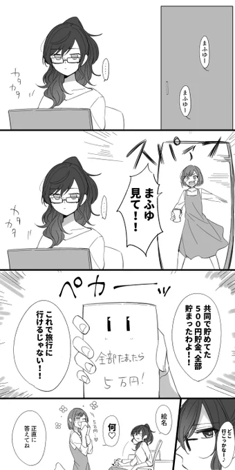 「絵名はよく『好きになった方が負けだから仕方なく面倒見てやってる』って言って私に絡んでくるけど私の台詞だと思う、多分」
「は?どういう意味よそれ!!」
「だって絵名のお世話、全部してるの私でしょ」
「だったら何よ!そんなに私が好きだって言いたいの?!」
「…」
「…え」 