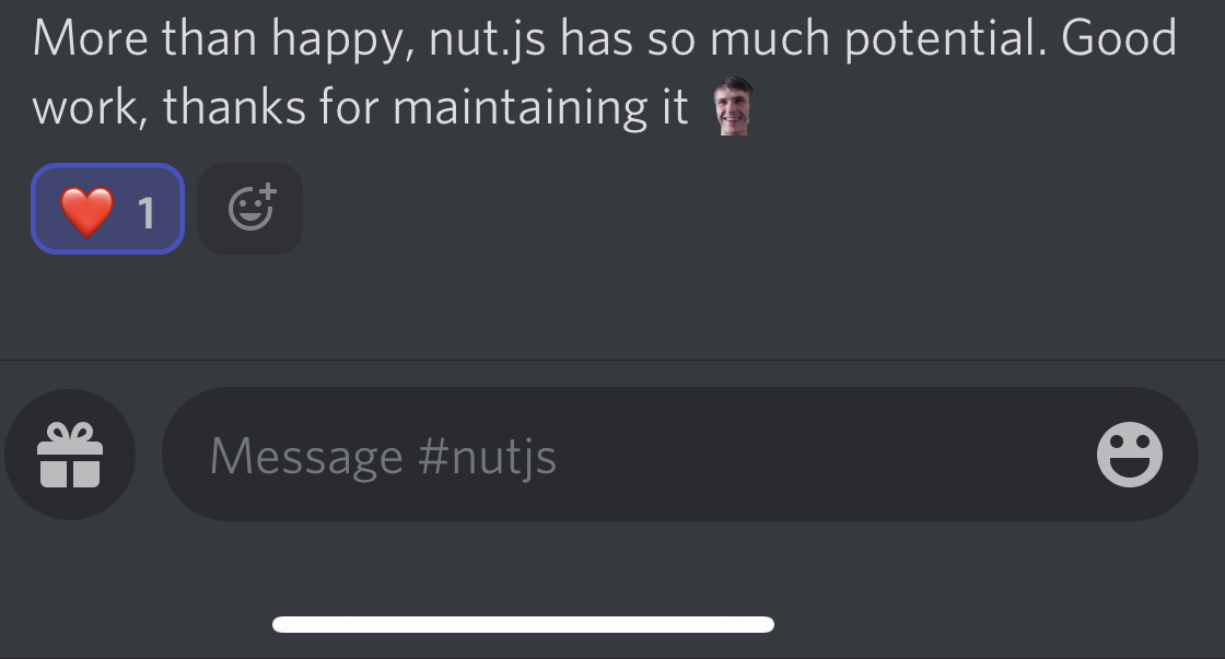 s1hofmann's tweet image. People on the nut.js @discord are pretty nice! Want to join? discord.gg/sJkN7789XR #nutjs #nodejs #javascript #desktopautomation