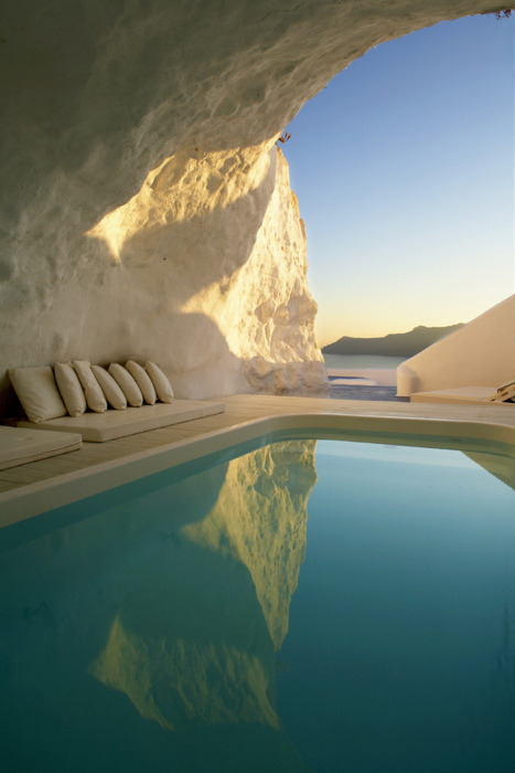 Natural Pool, Santorini, Greece #NaturalPool #Santorini #Greece marissahunt.com