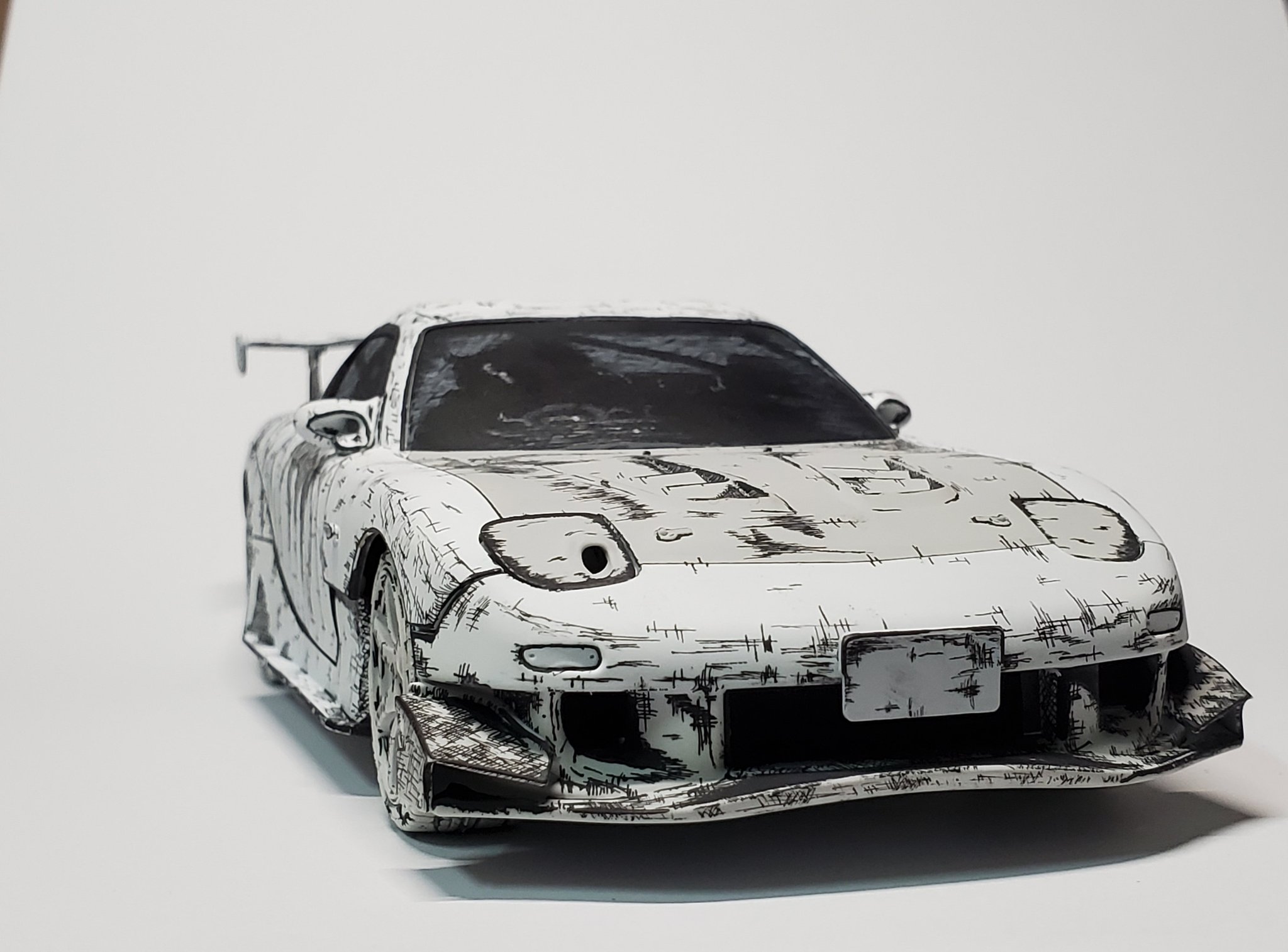 ペロちゃん イラスト風模型コンペ完成 ペロモデラー Fd3s Rx 7完成 漫画ぽく見えれば嬉しいです 製作過程は ペロモデラー でのせてま す T Co 2aov79mbgb Twitter