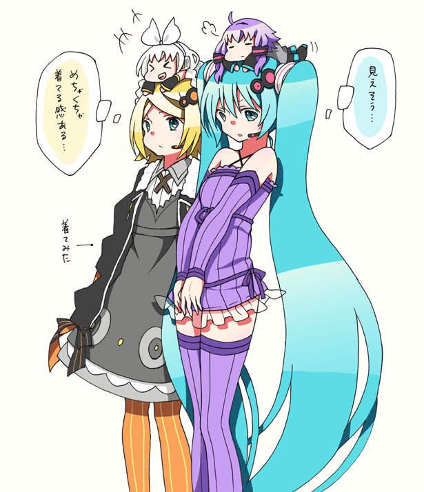 初音ミクで結月ゆかり 鏡音リンで紲星あかり
イラスト 