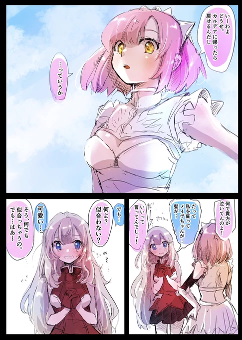 これは長髪が断髪されることに大きなトラウマがあるマリーちゃんを
サラッと庇って強くなるメイヴちゃん

メイヴちゃんは…いいぞ 