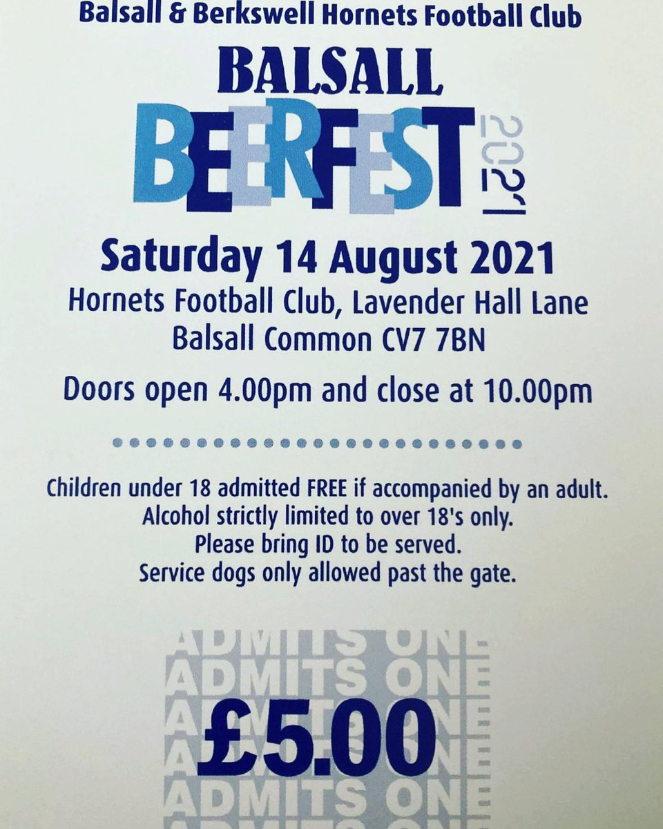 Beer festival coming up soon, drop us a DM if your wanting tickets. <a href="/BalsallBusiness/">Balsall Business</a> @CommonBalsall <a href="/BalsallcomLions/">Balsall Common Lions</a> <a href="/balsallcom/">Balsall Common</a> <a href="/balsall_radio/">Balsall Radio</a>