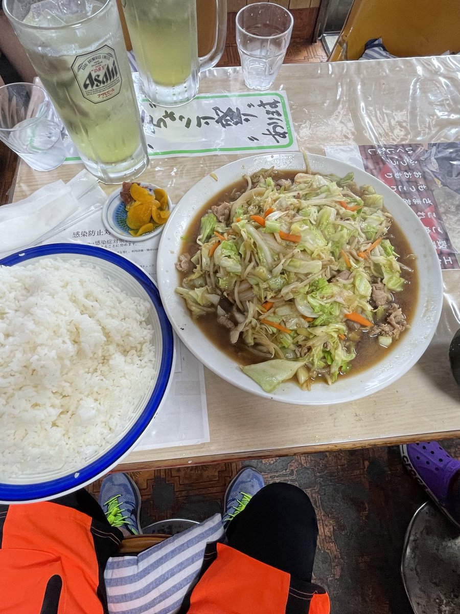 Satou Tosio 文福飯店 今日もご馳走さまでした 昨日の中華丼も今日の肉野菜炒め定食も完食出来ませんでした 参りました