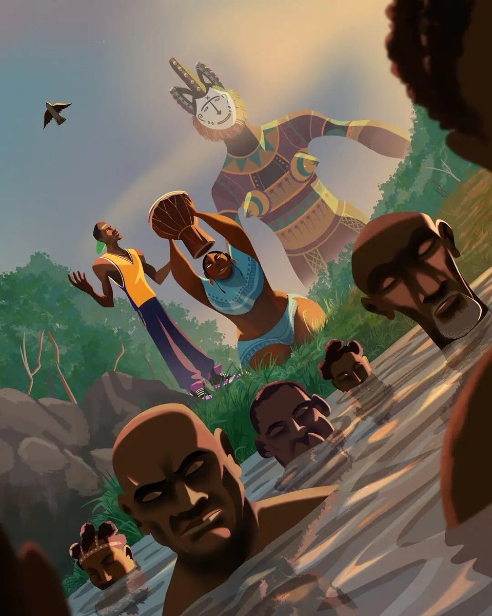 nkaigbo's tweet image. Igbo Landing by @nitemagician (IG)
⠀⠀⠀⠀⠀⠀⠀⠀⠀
CELESTIAL BODIES #magicchallenge #igboart
&quot;Hello Miss...&quot; She continued humming and walking. I cleared my throat to catch her attention but though it was obvious she&apos;d heard me, she didn&apos;t turn around. &quot;What&apos;s wrong with the..