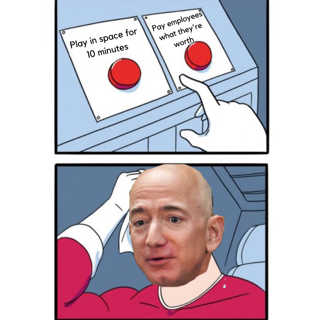 332Ibew's tweet image. There comes a time in every billionaire's life where they have to make tough choices. 

This one should have been a no-brainer.

#AmazonUnion #UnionStrong #1u