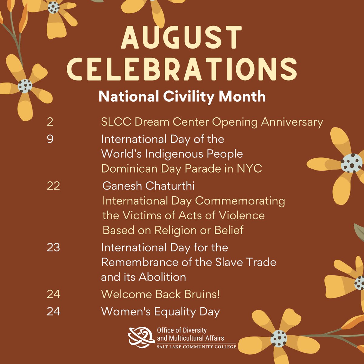 August Celebrations with ODMA! We are excited to see you soon, Bruins! #CelebrateDiversity