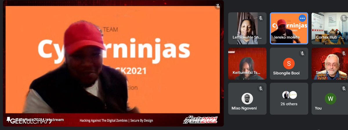 1ga_mbasa's tweet image. #SafeHack2021 Much deserved win from #Cyberninjas - CONGRATULATIONS!  Thank you to 
@cortexhub
  for hosting the winners and mentorship.  Thank you to all Eastern Cape Partners - the strength of the EC is in its techies.  
@Geekulcha  
@ELStartupGrind
