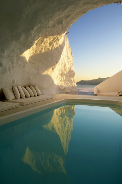 Natural Pool, Santorini, Greece #NaturalPool #Santorini #Greece camilaperkins.com