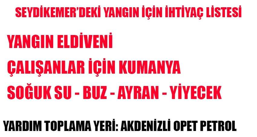 Muğla Seydikemer'de de yangın var. Yine çok fazla trafik yoğunluğu oluşmuş durumda. Lütfen kontrolsüz bir şekilde trafiğe çıkmayın...
#Seydikemer #fethiye 
(⚠️ACİL IHTIYAC LISTESI⚠️)
