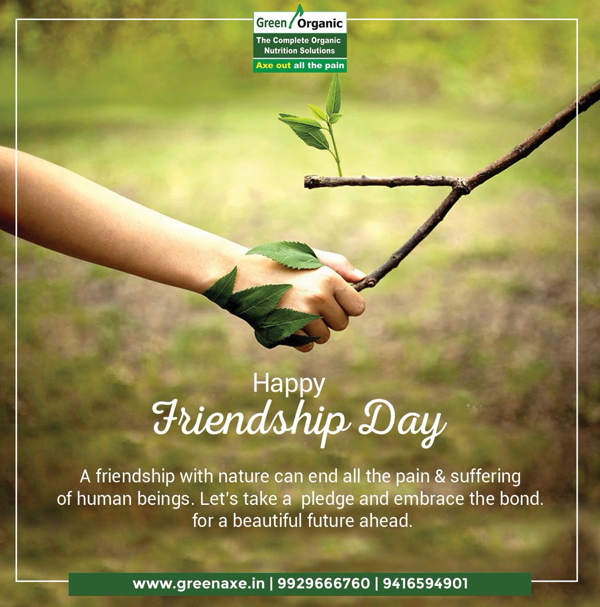 GreenAxe4's tweet photo. Friendship is what you earn and stay with you throughout your lifetime. Cherish the bond today and forever. Happy Friendship Day!

#greenaxe #organicfood #friendshipday #friends #friendship #friendshipgoals #love #friendshipquotes #happyfriendshipday #friendsforever #friendships https://t.co/0YzjxvTCbS