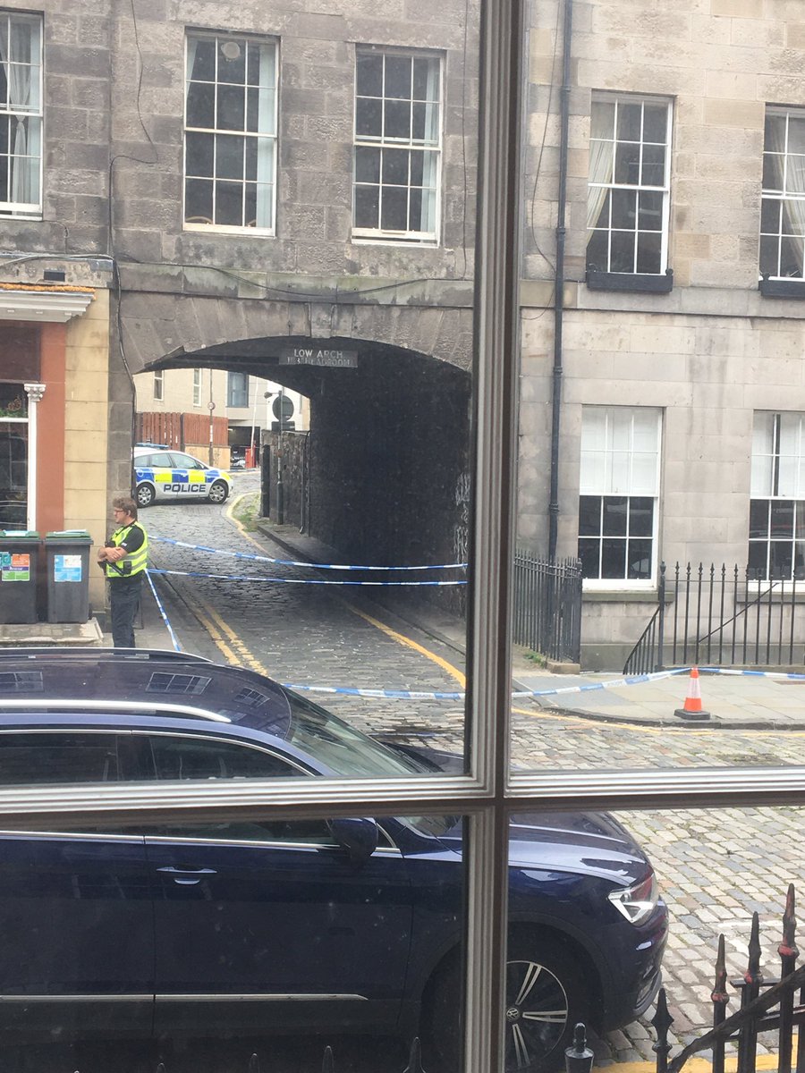 Not a nice sight to wake up to this morning, anyone know what’s happened? #Edinburgh