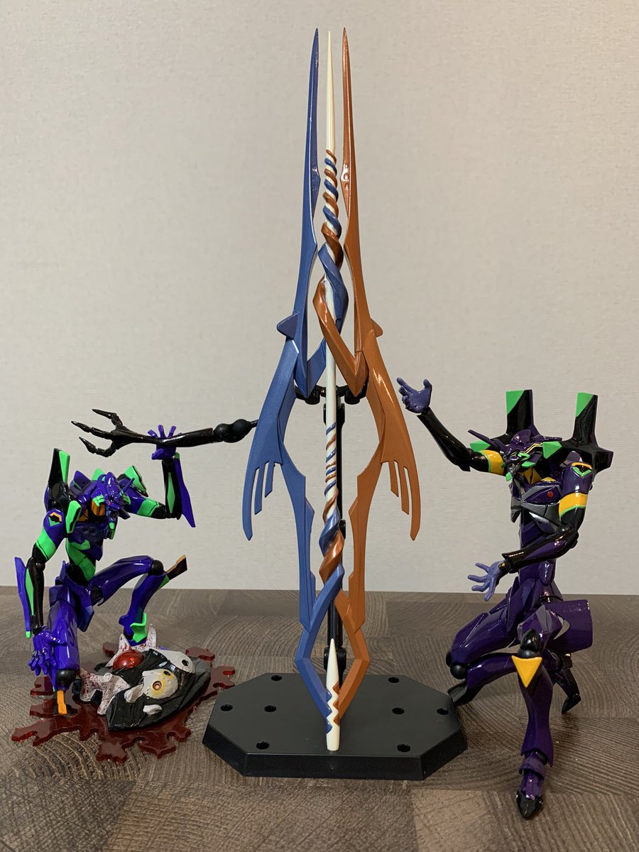 新しいスタイル 新品 海洋堂 Evangelion Evolution Ev Ex エヴァンゲリオン初号機 エヴァンゲリオン第13号機 ガイウスの槍 Materialworldblog Com