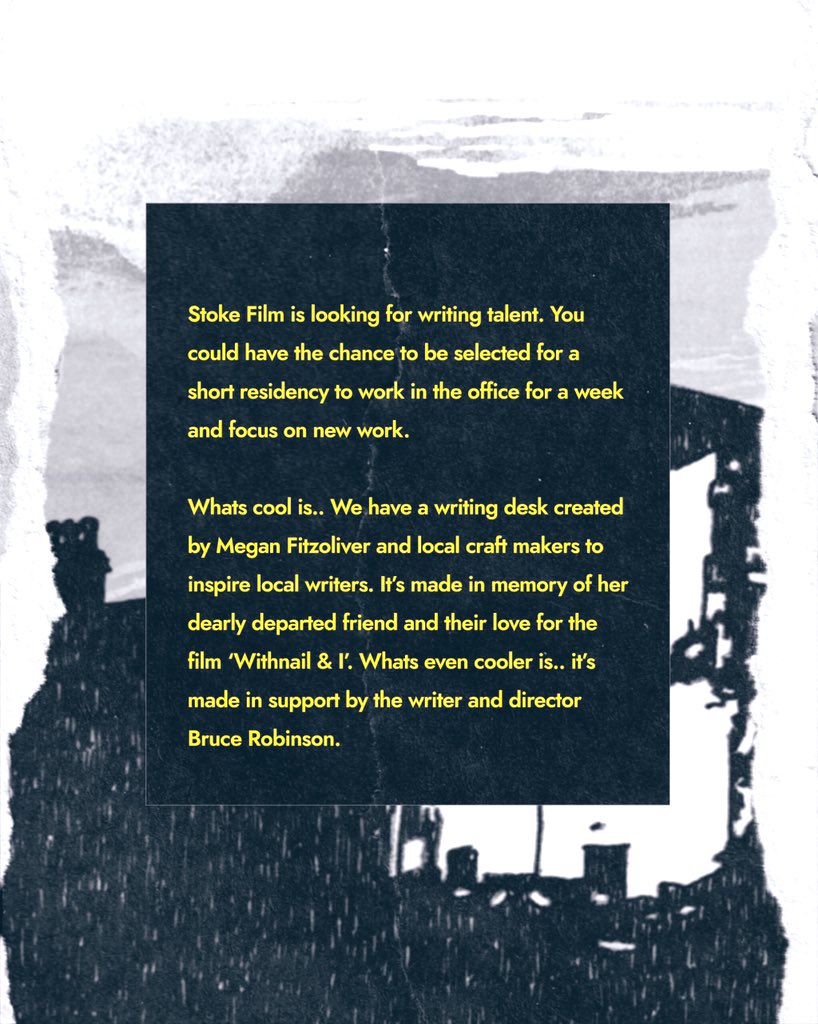 Stoke_Film's tweet image. Calling all Staffordshire writing talent.. ✍🏻 

Fancy a free week long residency to focus on new work and have it in the Prole E-Zine? Inspired by @MFitzoliver 

We have 5 spaces up for grabs.. Entires close on on August, Friday 13th 😉 🦆 

PLS like &amp;amp; a retweet. 

#StokeFilm