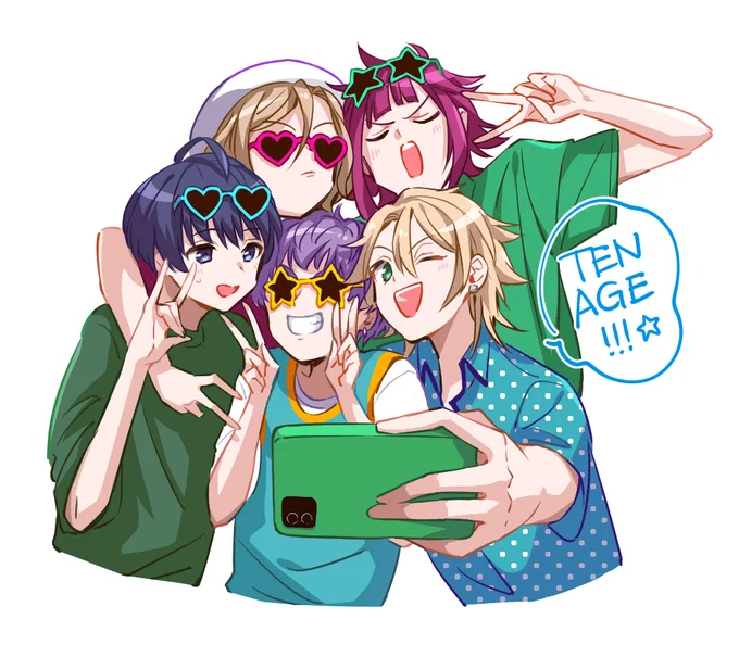パリピ(?)組
🦊🌱🌹⚾🌺 